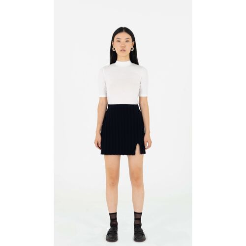Blue knit mini skirt / Matching Set