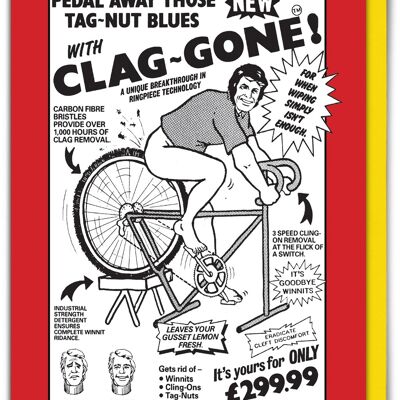 Clag Gone Viz Advert Funny Birthday Card