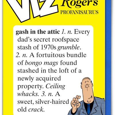 Gash In The Attic Viz Roger's Profanisaurus Funny Birthday Card