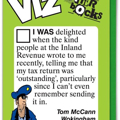 Inland Revenue Viz Letterbocks Funny Birthday Card