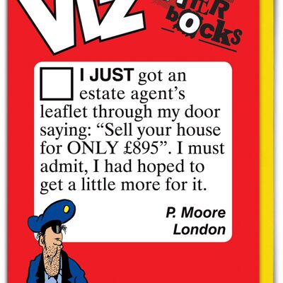 Estate Agents Viz Letterbocks Funny Birthday Card