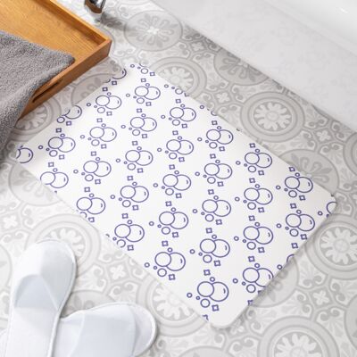 Tapis de bain antidérapant en pierre blanche Bubbles