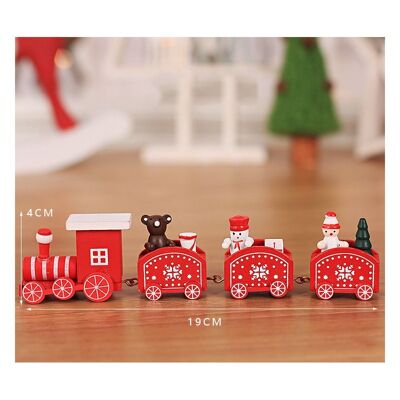 Adornos de trenes de madera decorativos de Navidad para niños