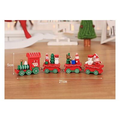 Adornos de trenes de madera decorativos de Navidad para niños