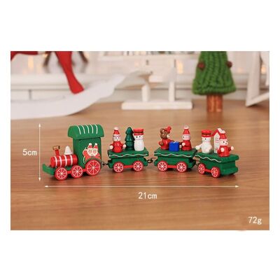 Ornements décoratifs de trains en bois de Noël pour enfants