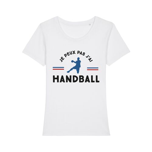 TSHIRT BLANC JE PEUX PAS J'AI HANDBALL femme