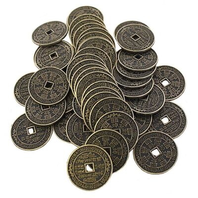 Juego de 50 monedas chinas de 3,5 cm