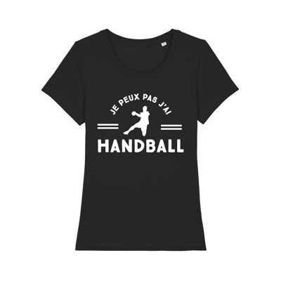 TSHIRT NOIR JE PEUX PAS J'AI HANDBALL femme