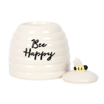 Pot de rangement en céramique Bee Happy 3