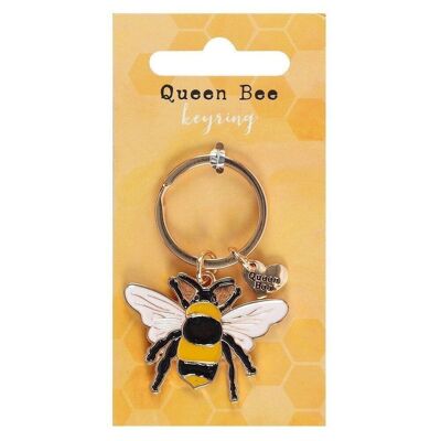 Porte-clés émail reine des abeilles