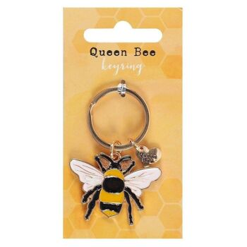 Porte-clés émail reine des abeilles 1