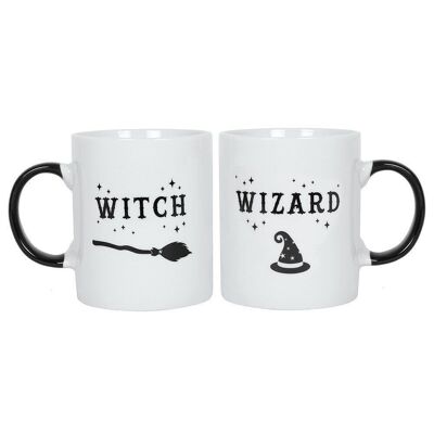 Hexen- und Zauberer-Tassen-Set