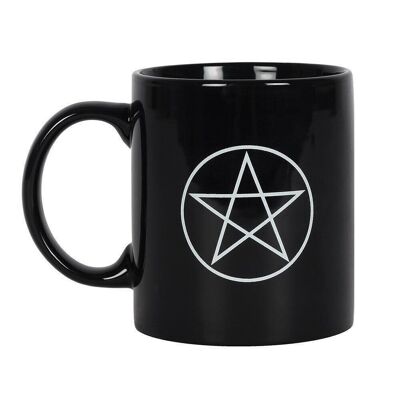 Pentagramm schwarze Tasse