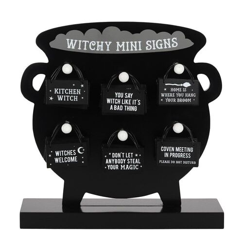 Witchy Hanging Mini sign Display of 36 Pieces