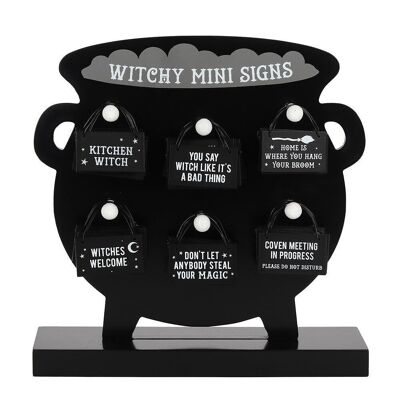 Witchy Hängendes Mini-Schild Display mit 36 Stück