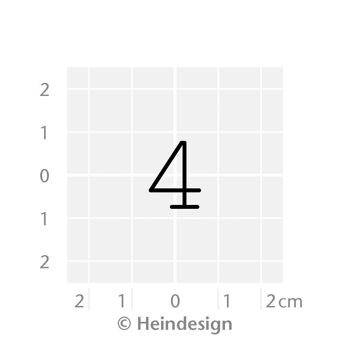 Titre du tampon motif : Chiffres - 4 2