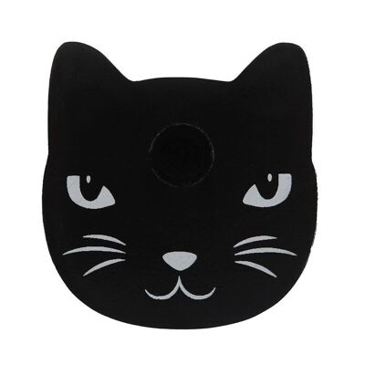 Portacandele incantesimo gatto nero