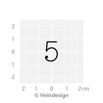 Titre du tampon motif : Chiffres - 5 2