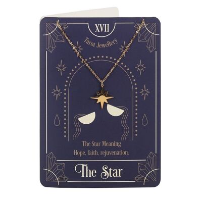 Die Stern-Tarot-Halskette auf der Grußkarte