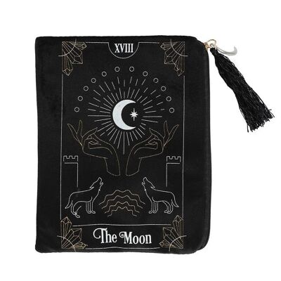 Die Mond-Tarot-Kartentasche mit Reißverschluss