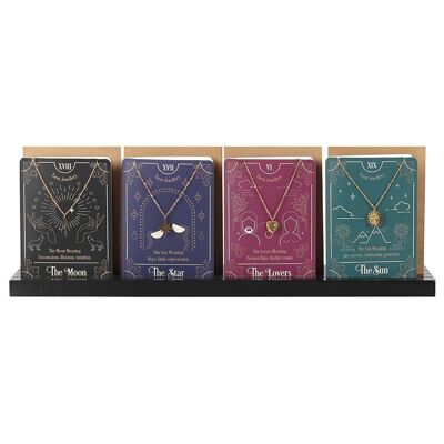 Tarot Necklace and Gift Card Display of 16 pieces