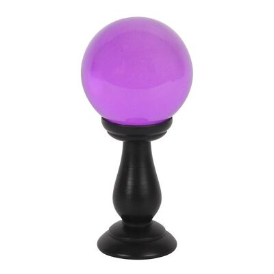 Petite Boule de Cristal Violette sur Pied