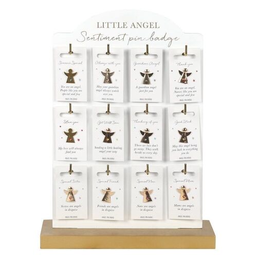 Angel Sentiment Badge Display of 60 pieces