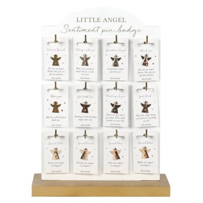 Angel Sentiment Badge Display mit 60 Stück