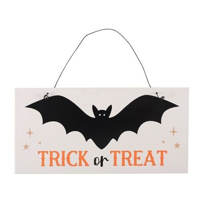 Trick or Treat Fledermaus Schild zum Aufhängen