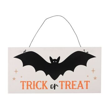 Trick or Treat Bat Signe suspendu 1