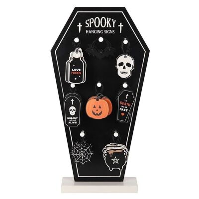 Mini Spooky Signs Display mit 48 Stück