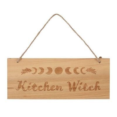 Kitchen Witch Graviertes Schild zum Aufhängen
