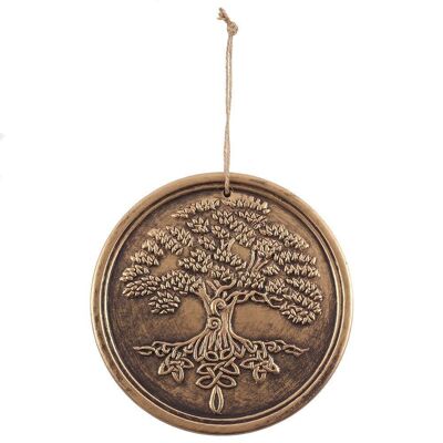 Plaque Arbre de Vie en Terre Cuite en Bronze par Lisa Parker