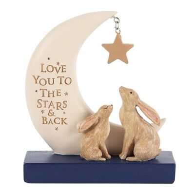 Letrero decorativo de resina Love You To The Stars and Back