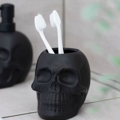 Black Skull Toothbrush Holder