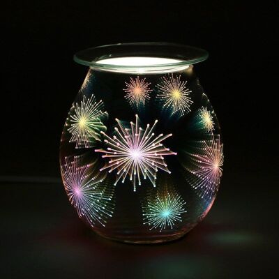 3D-Feuerwerkseffekt beleuchtet elektrischen Ölbrenner