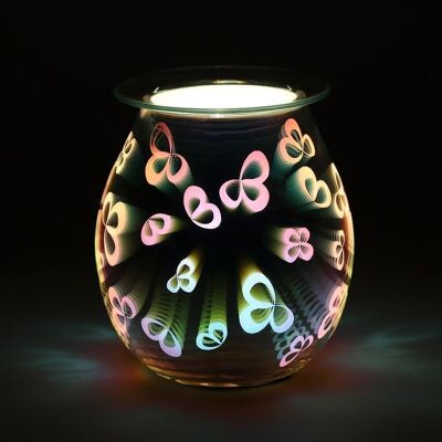 Pétale de fleur 3D Light Up Brûleur à mazout électrique