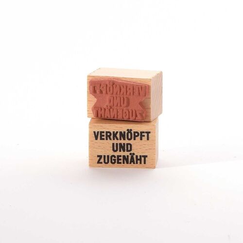 Motivstempel Titel: Verknöpft und zugenäht