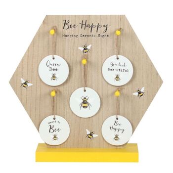 Présentoir à suspendre en céramique Bee Happy