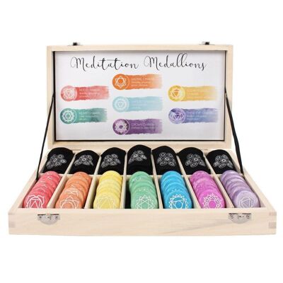 Set di 42 pietre da meditazione chakra