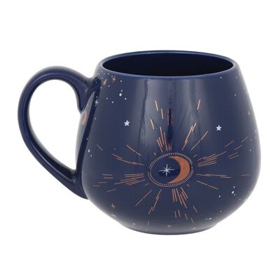 Taza Redonda Luna Creciente Azul