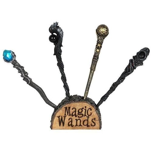 Wiccan Wand Display With 8 Wands