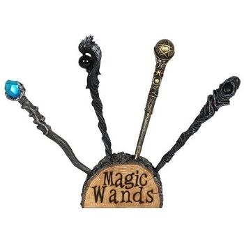 Wiccan Wand Display avec 8 baguettes