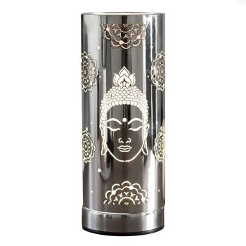 Lampe à parfum électrique Budda Mandala argentée