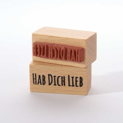 Motivstempel Titel: Hab Dich Lieb