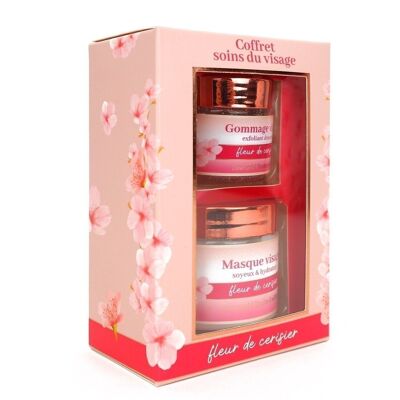 Feuchtigkeitsmaske und Gesichtspeeling-Set – Cherry Blossom – Rose Gold Edition