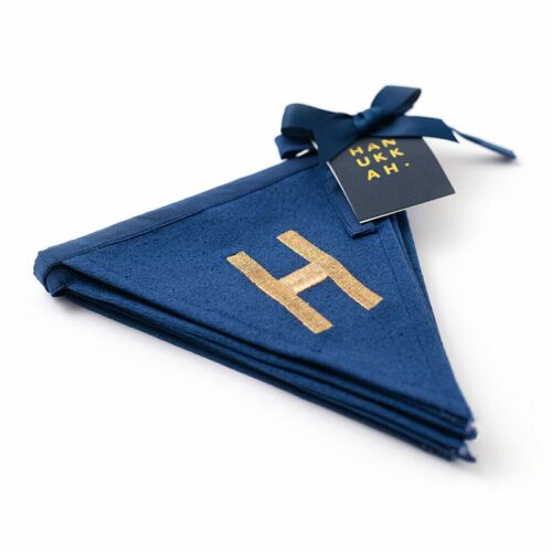 Hanukkah Celebration Fabric Bunting Decoration Premium Reusable Eco Friendly Partyware