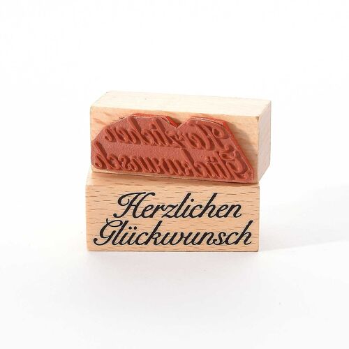 Motivstempel Titel: Herzlichen Glückwunsch