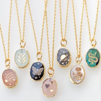 Women's Necklace | zodiac stone | colored necklace | various sorts