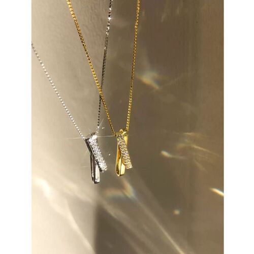Dames ketting gold plated | Silver 925 | zilver & goud